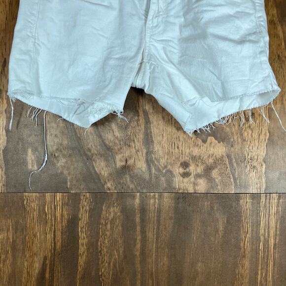 American Eagle Womens Shorts White Fringe Cut Off Low Rise Shortie Stretch 8 - Picture 3 of 11